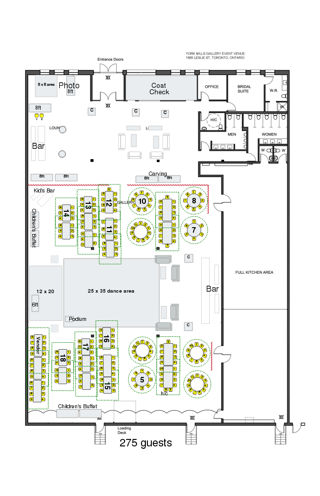 Floor Plan York Mills Gallery York Mills Gallery Bar Mitzvah Floor Plan